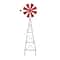 Glitzhome® 3.5ft Red Metal Wind Spinner Yard Stake